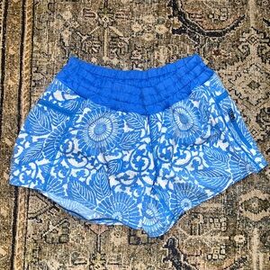 Lululemon Athletica Blue and White Athletic Shorts
